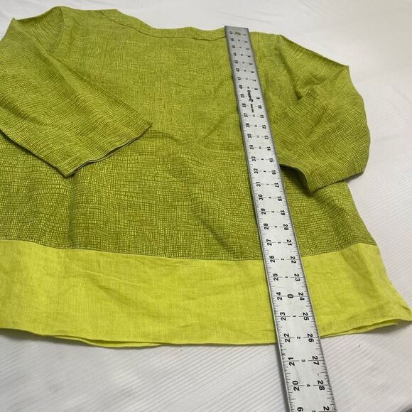 Click By Color Me Cotton Green Lagenlook Art To Wear Linen Pant Set Outfit Large - Picture 7 of 14